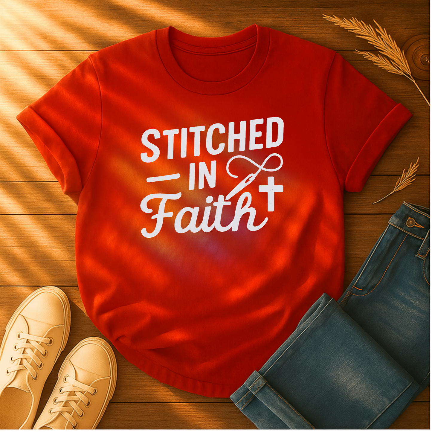 Stitched in Faith T-Shirt