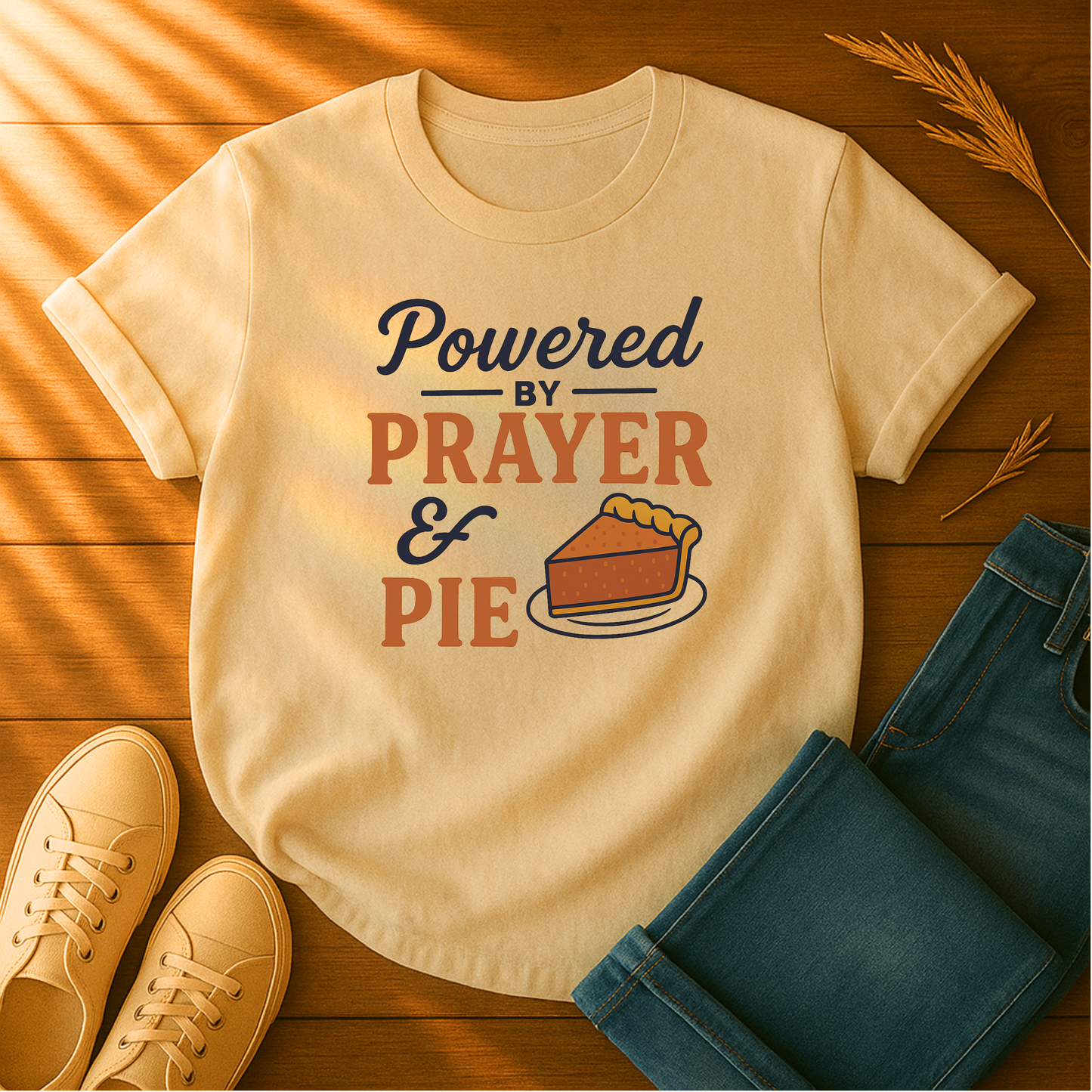Powered by Prayer & Pie T-Shirt