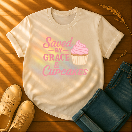 Saved by Grace & Cupcakes T-Shirt