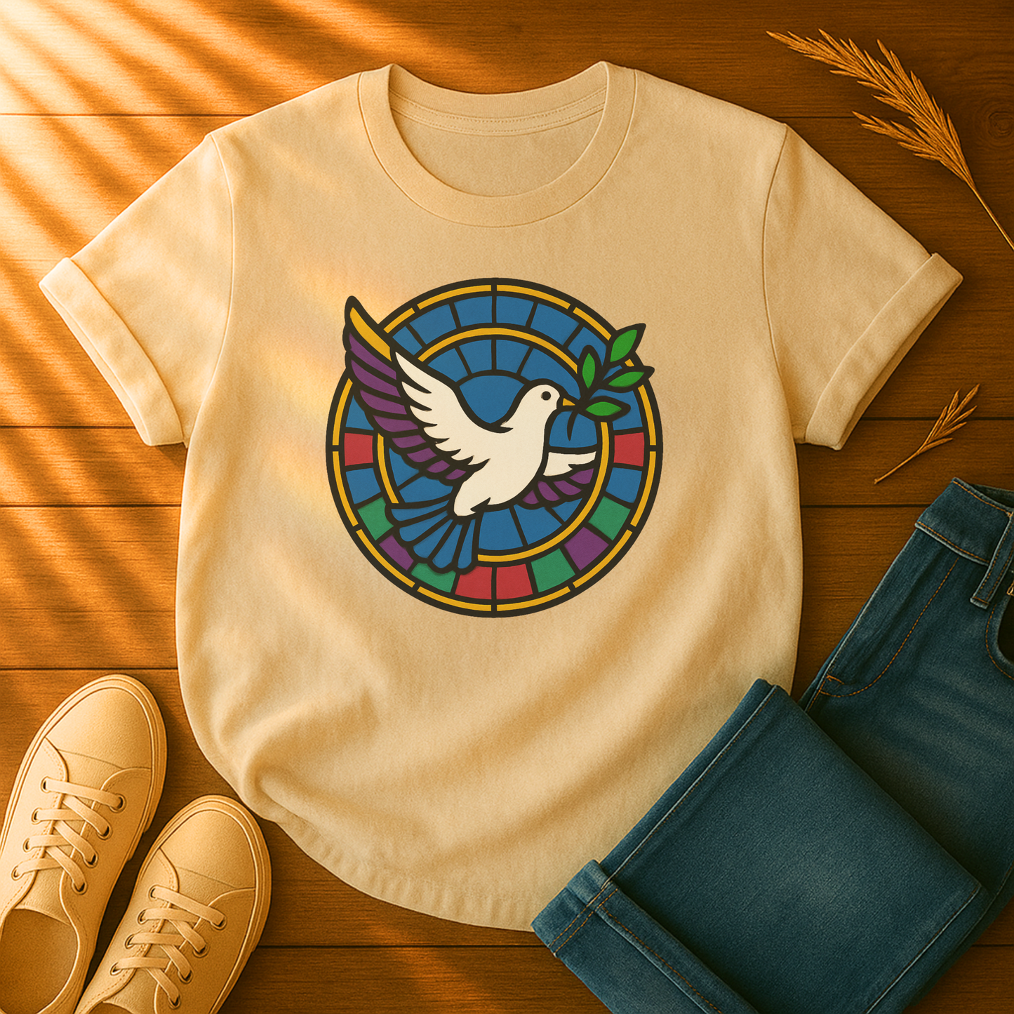 Stained Glass Dove T-Shirt