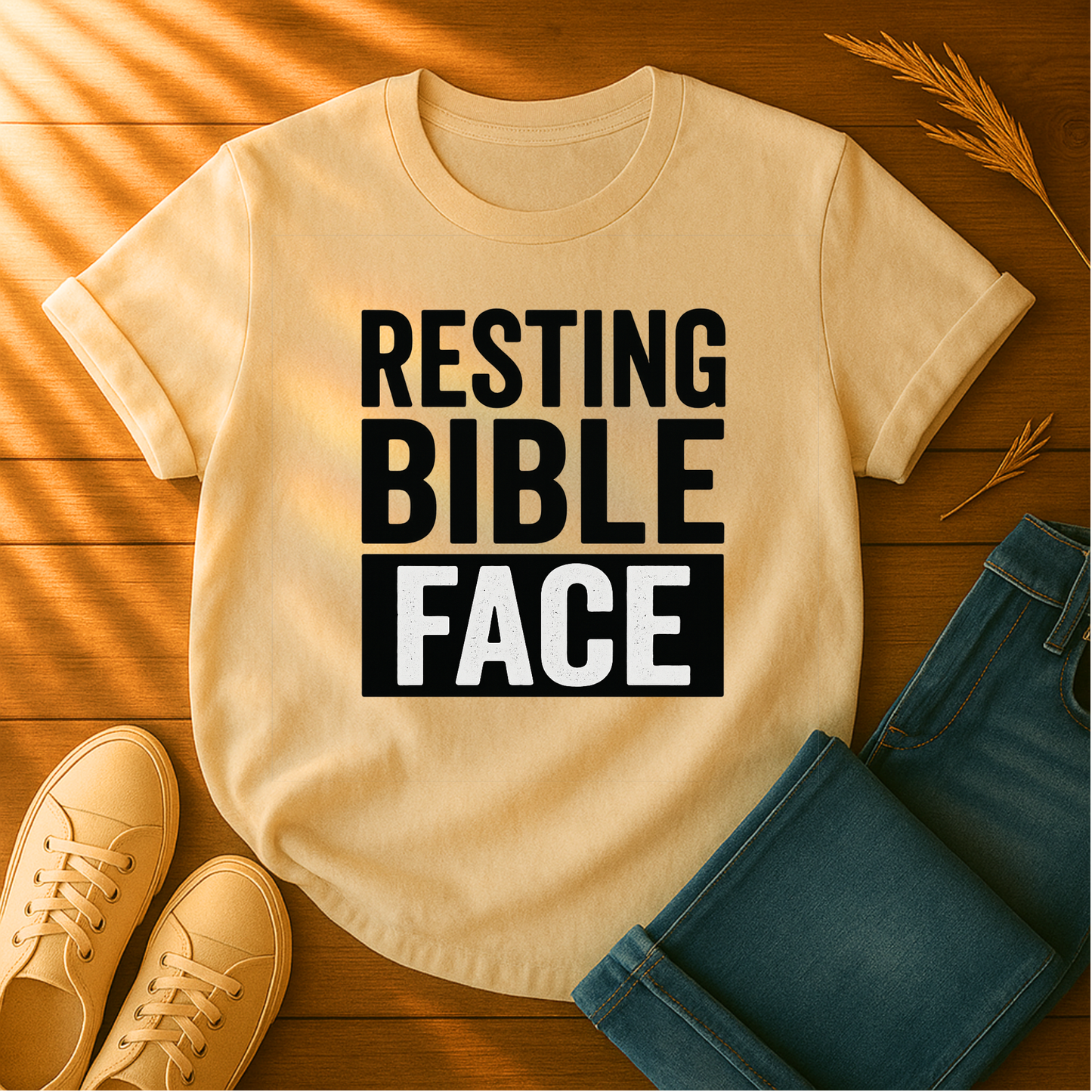 Resting Bible Face T-Shirt