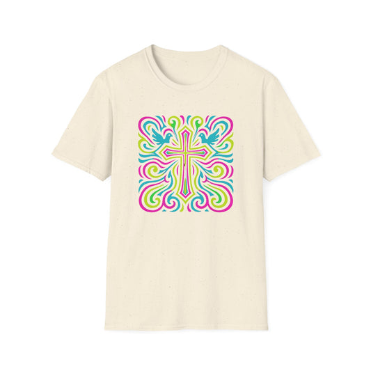 Colorful Cross with Doves T-Shirt