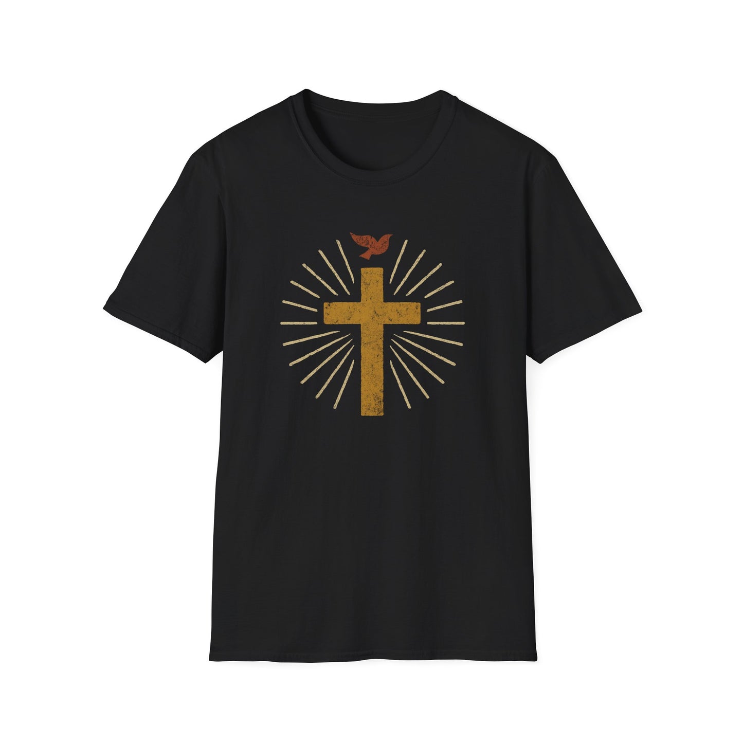 Golden Cross with Dove T-Shirt