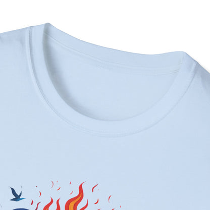 Colorful Cross with Fire T-Shirt