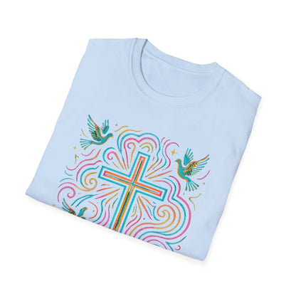Swirl Cross with Doves T-Shirt
