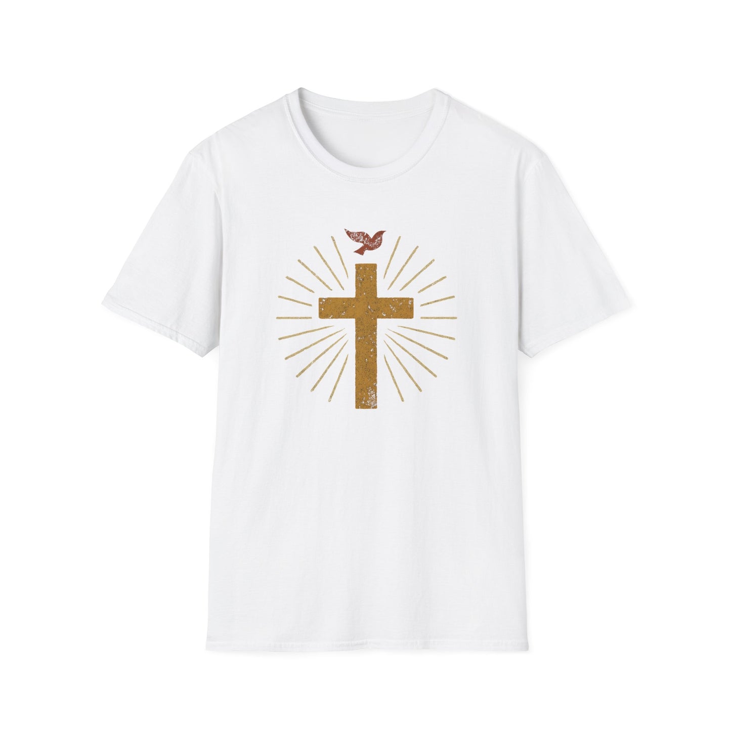 Golden Cross with Dove T-Shirt