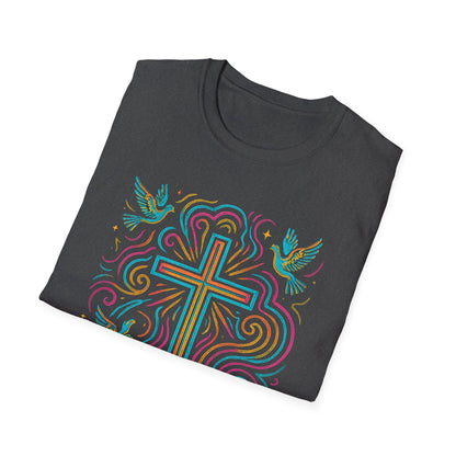 Swirl Cross with Doves T-Shirt