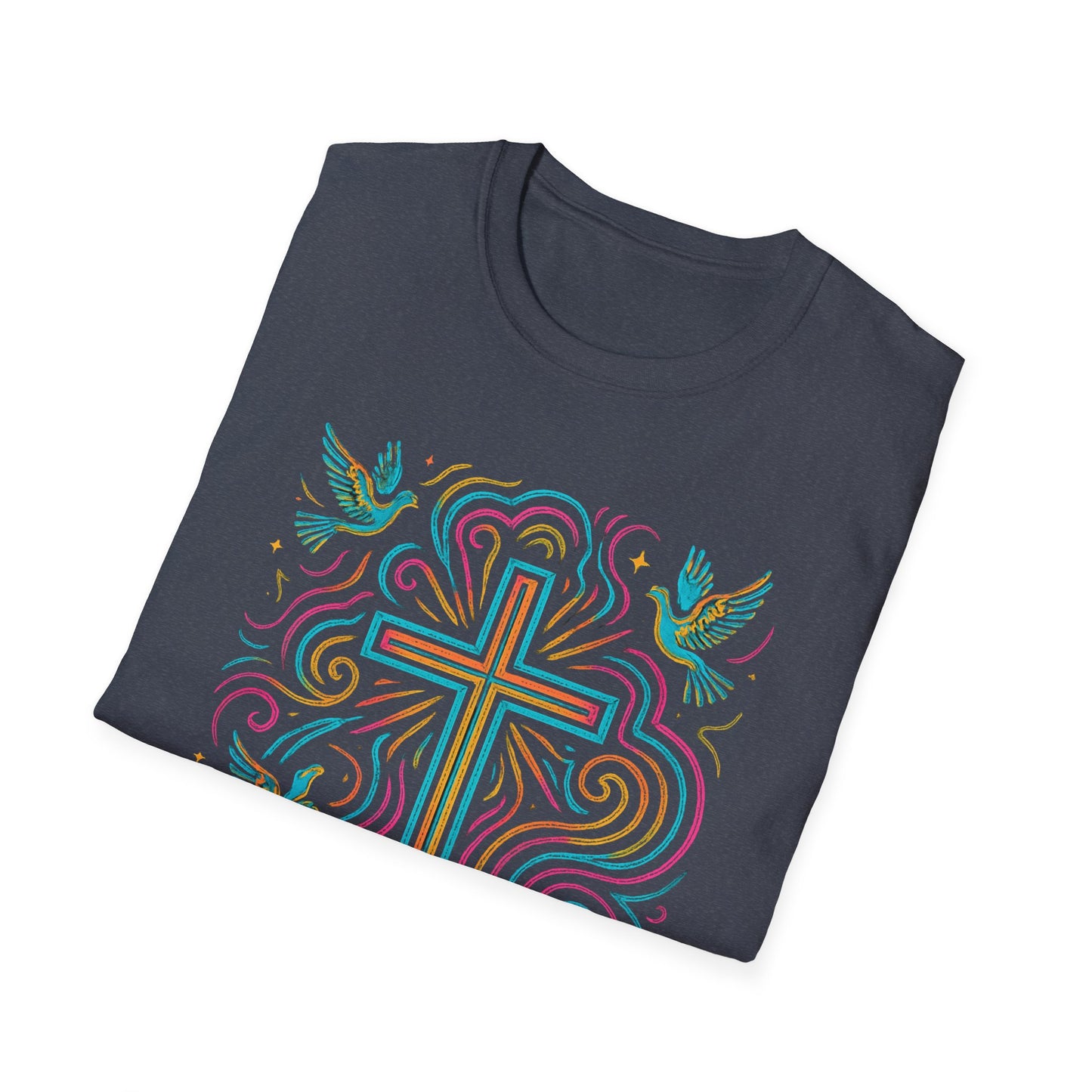 Swirl Cross with Doves T-Shirt