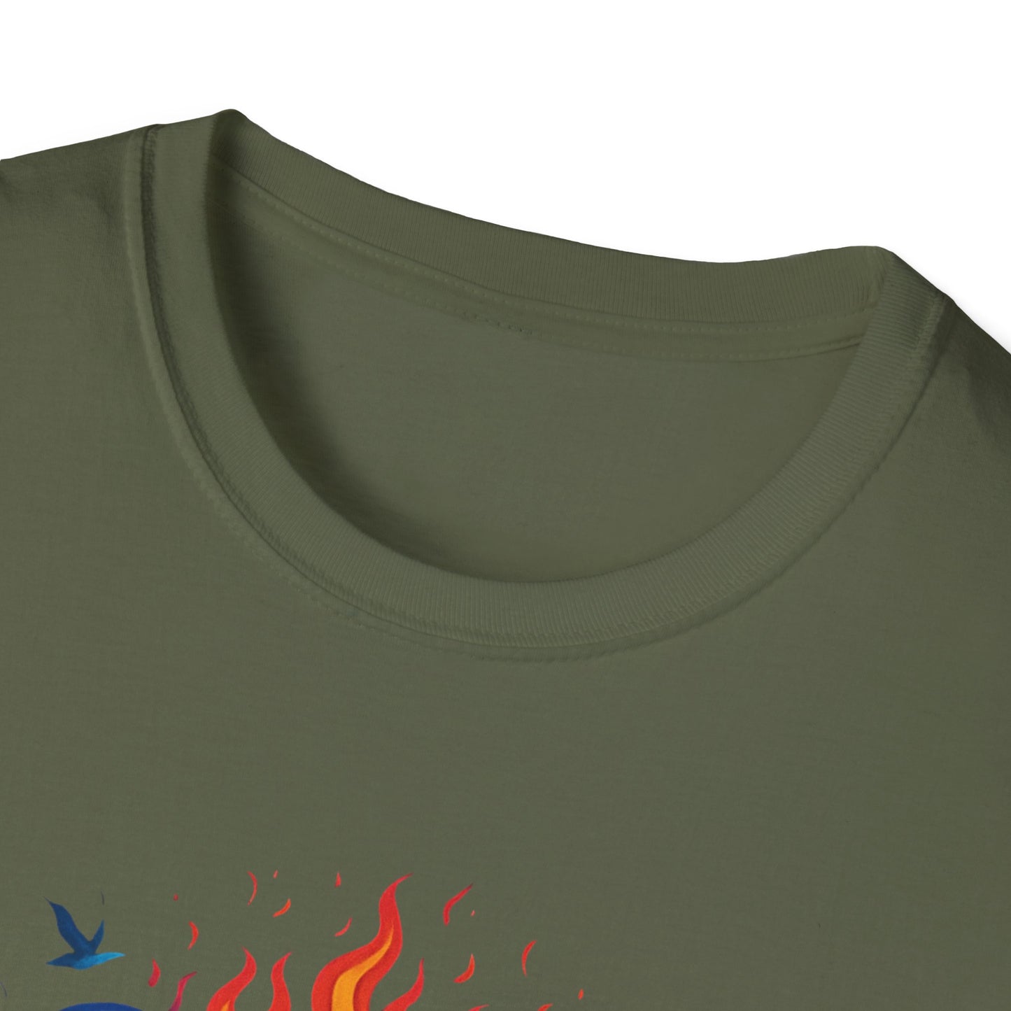 Colorful Cross with Fire T-Shirt