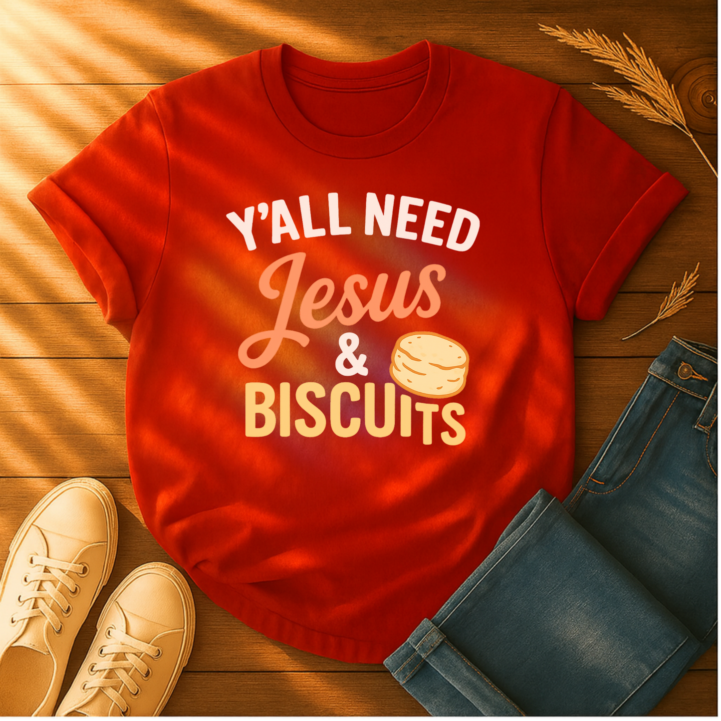 Y'all Need Jesus & Biscuits T-Shirt