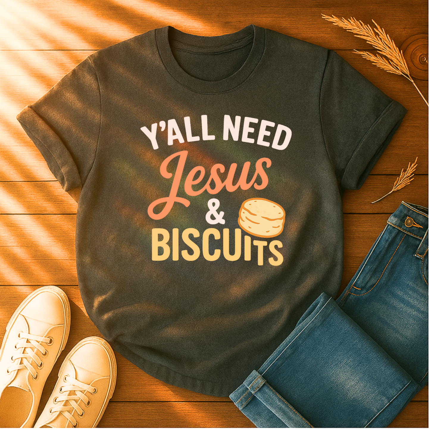 Y'all Need Jesus & Biscuits T-Shirt