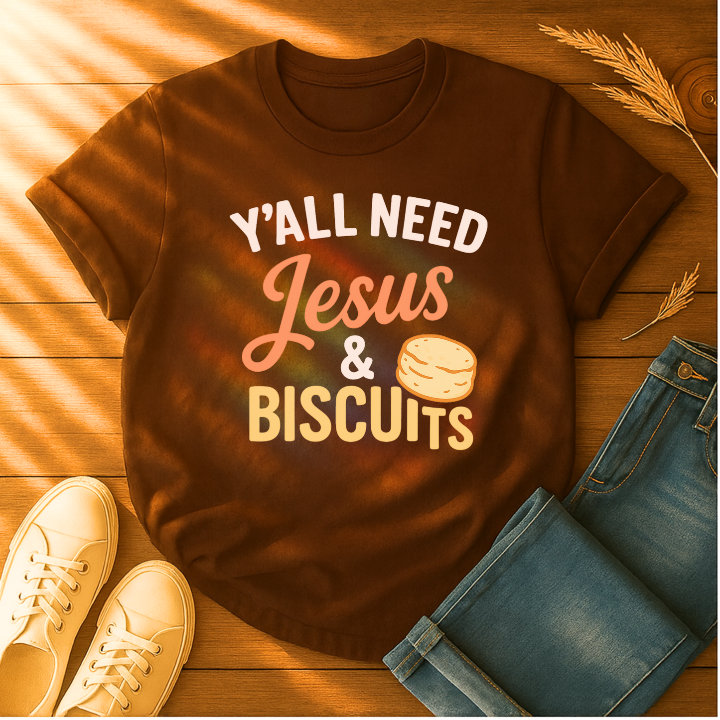 Y'all Need Jesus & Biscuits T-Shirt