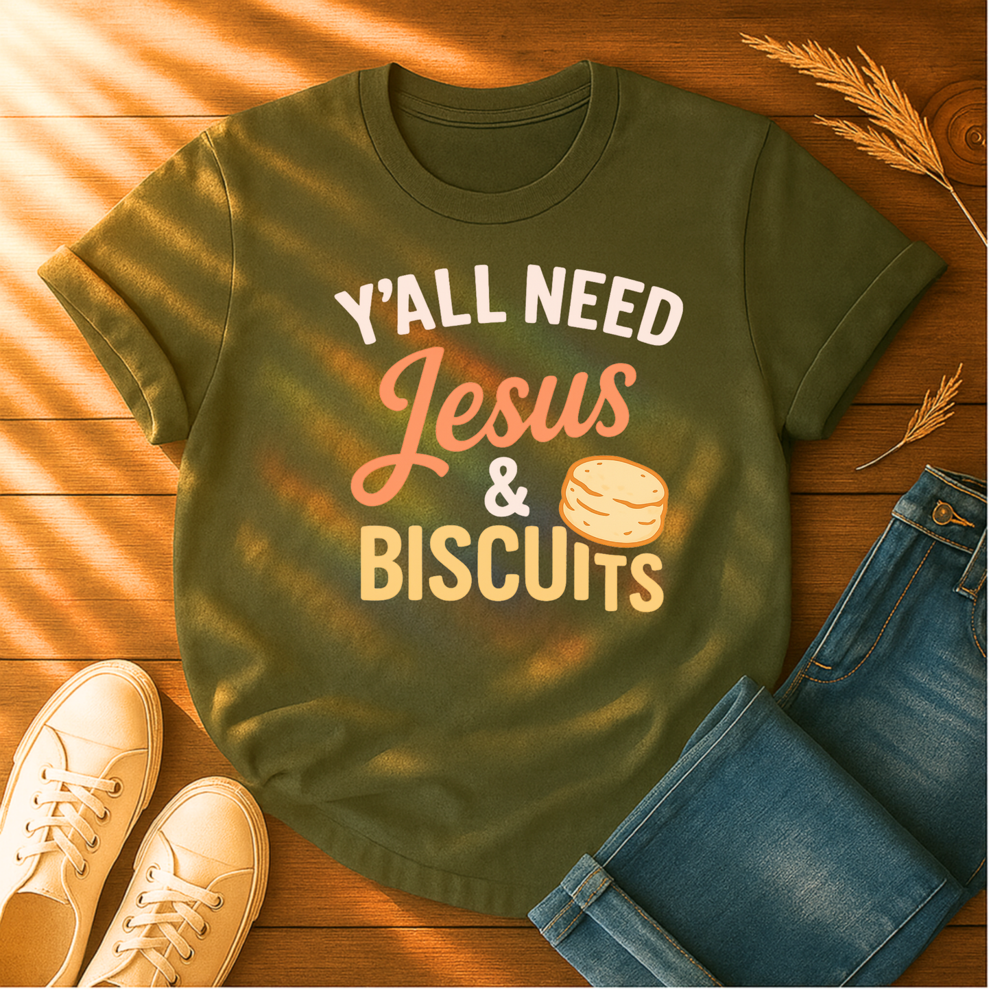 Y'all Need Jesus & Biscuits T-Shirt
