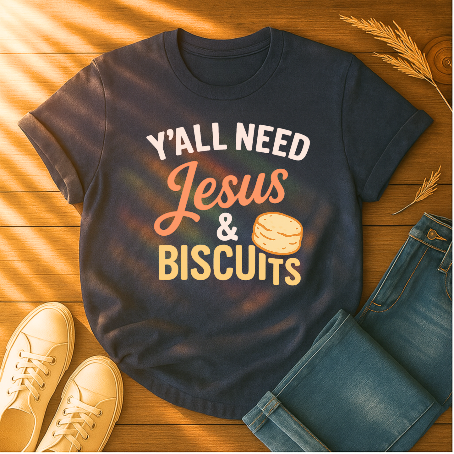 Y'all Need Jesus & Biscuits T-Shirt