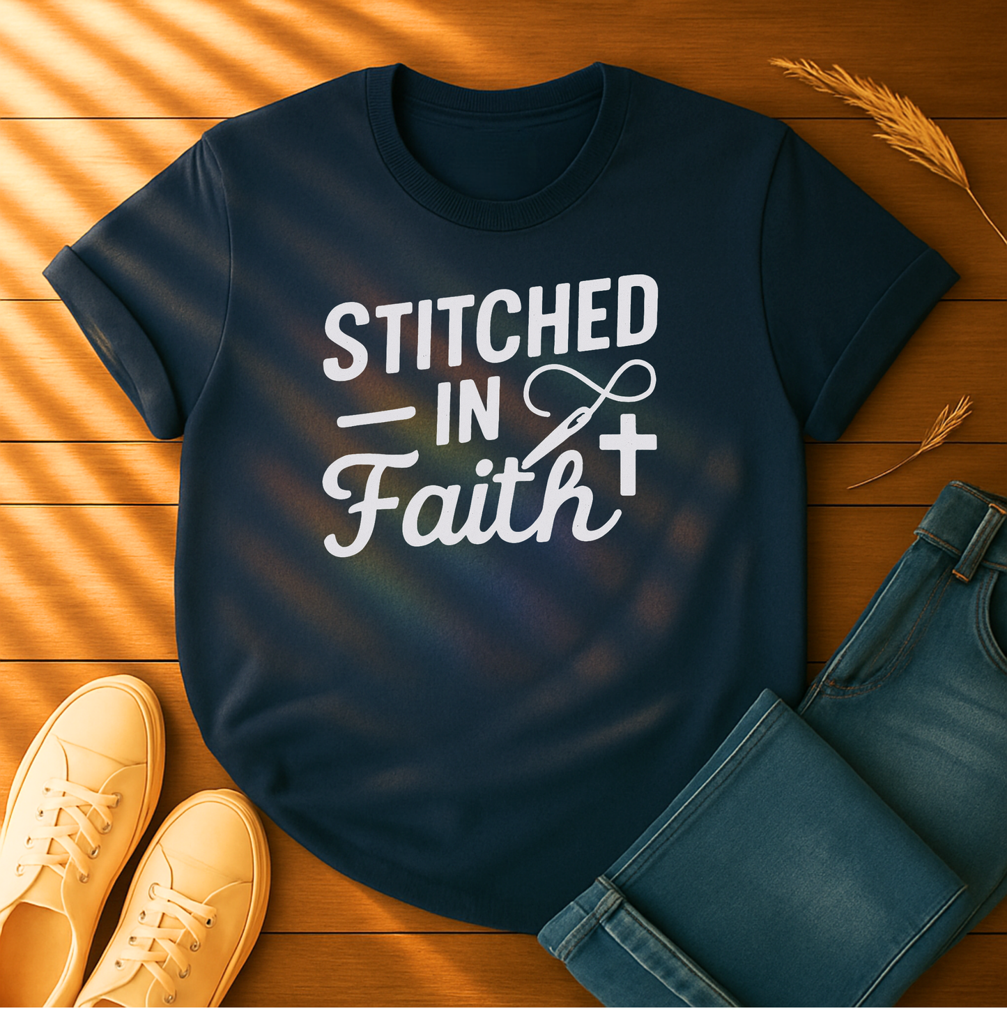 Stitched in Faith T-Shirt