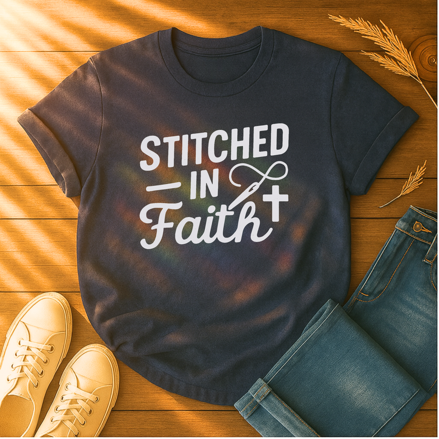 Stitched in Faith T-Shirt
