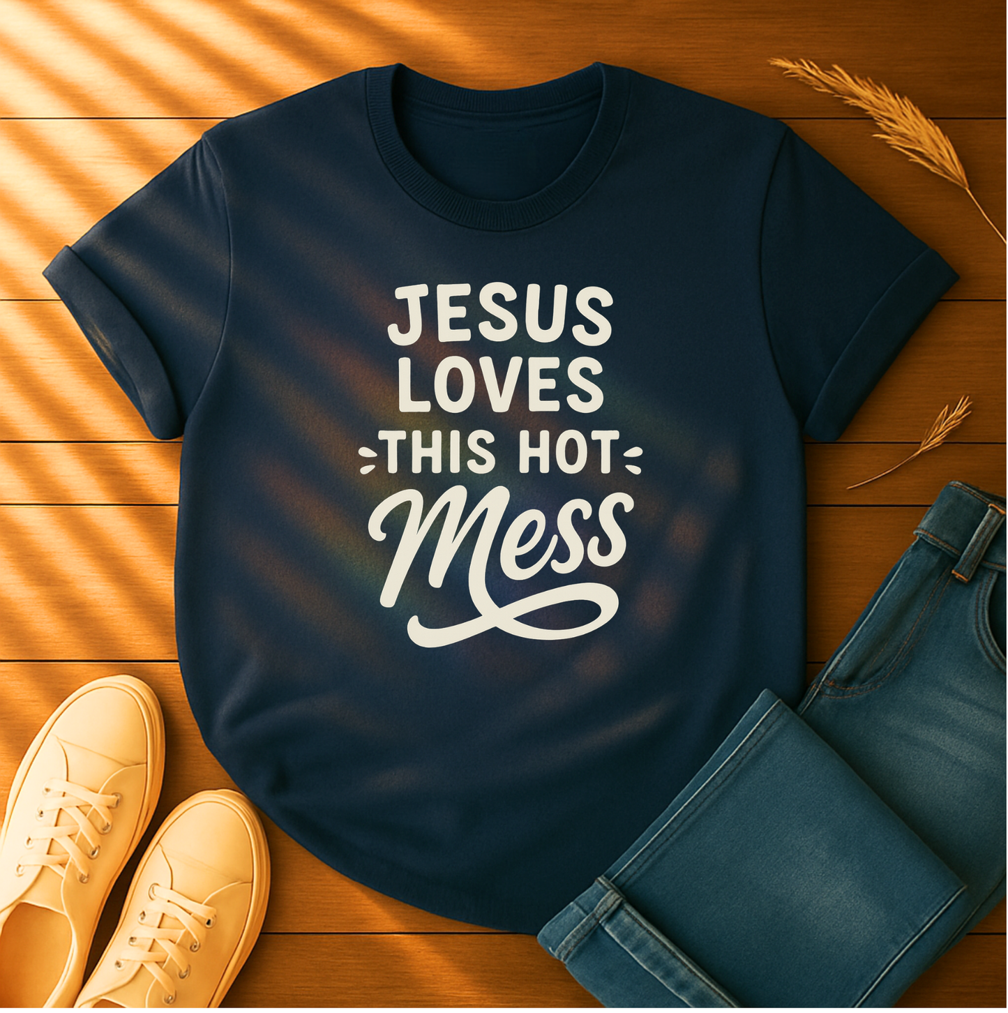 Jesus Loves This Hot Mess T-Shirt