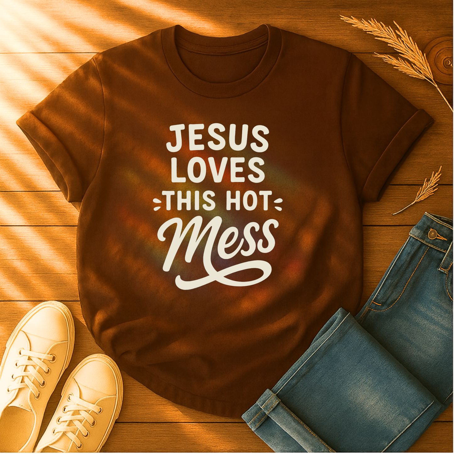 Jesus Loves This Hot Mess T-Shirt