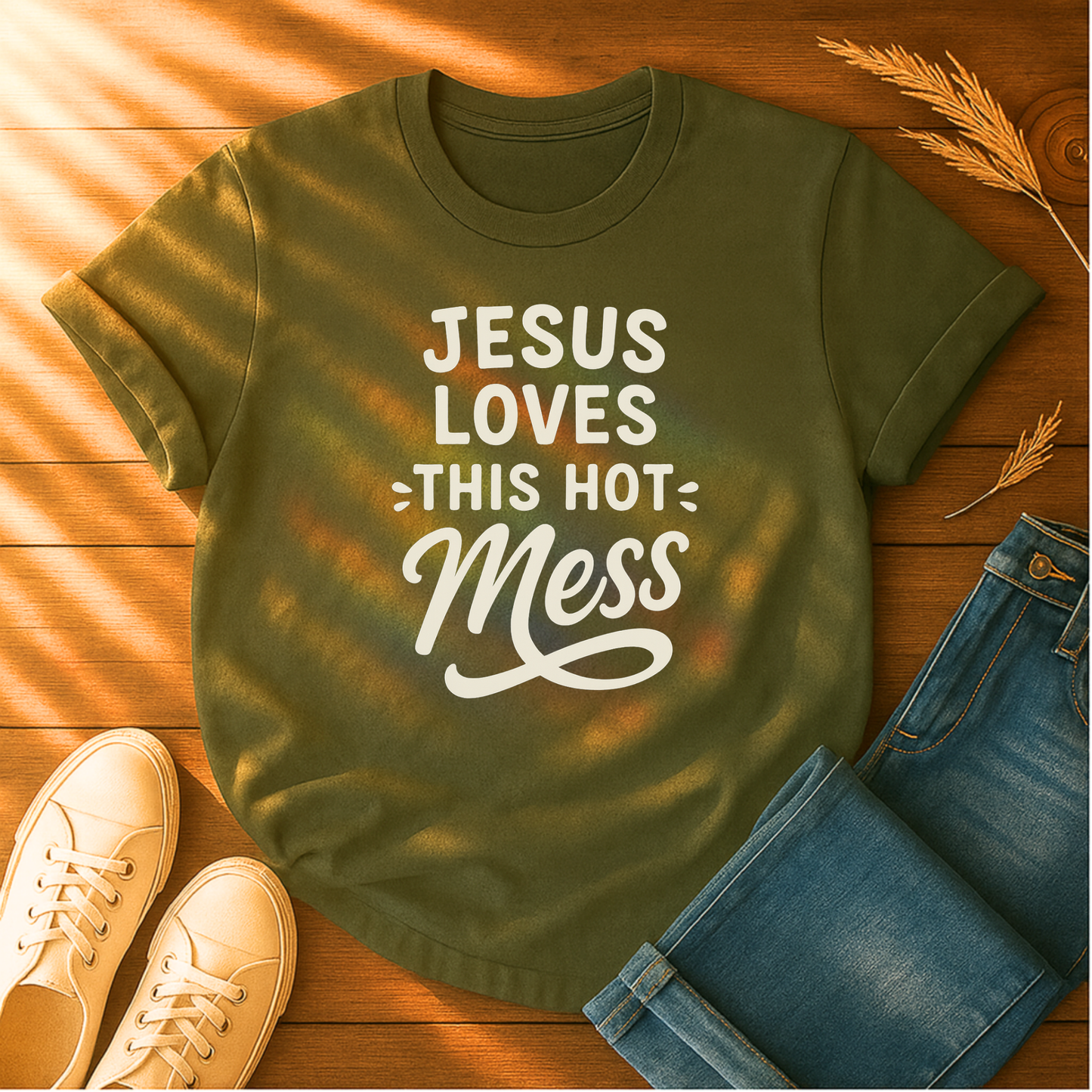 Jesus Loves This Hot Mess T-Shirt