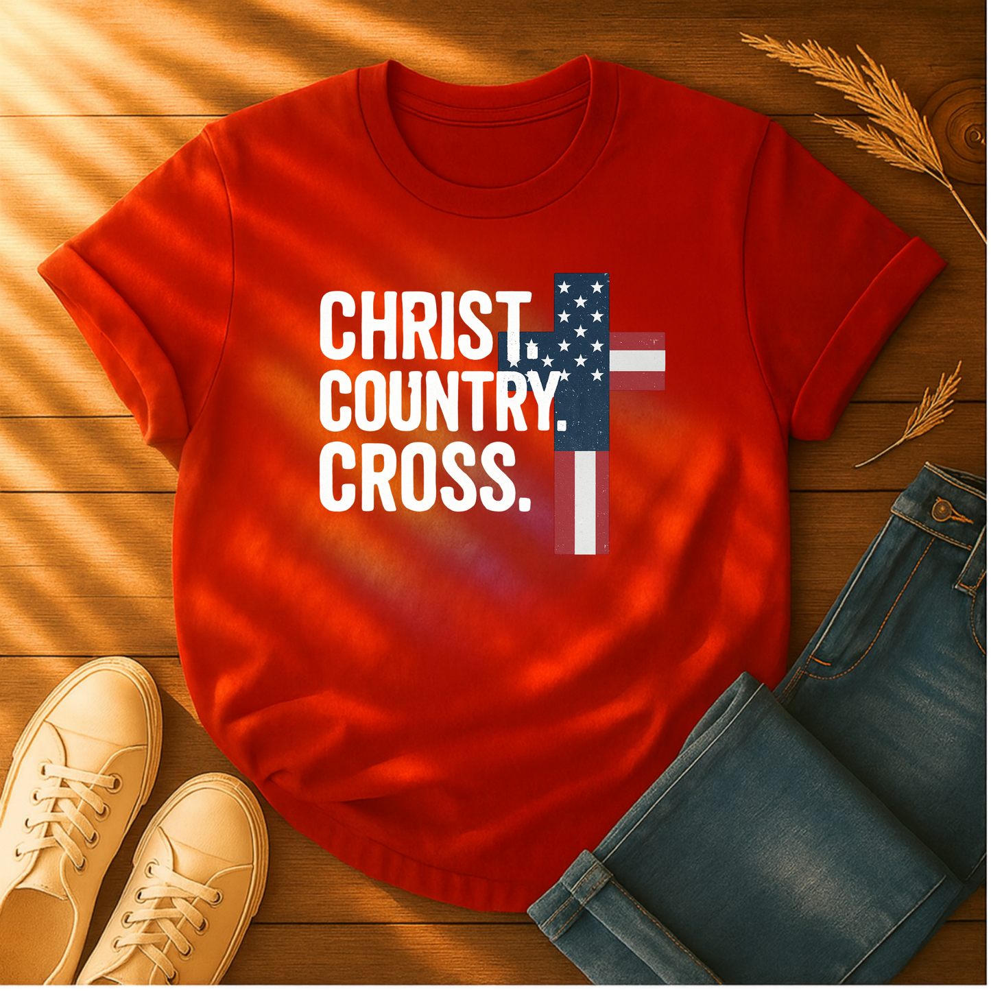 Christ. Country. Cross T-Shirt