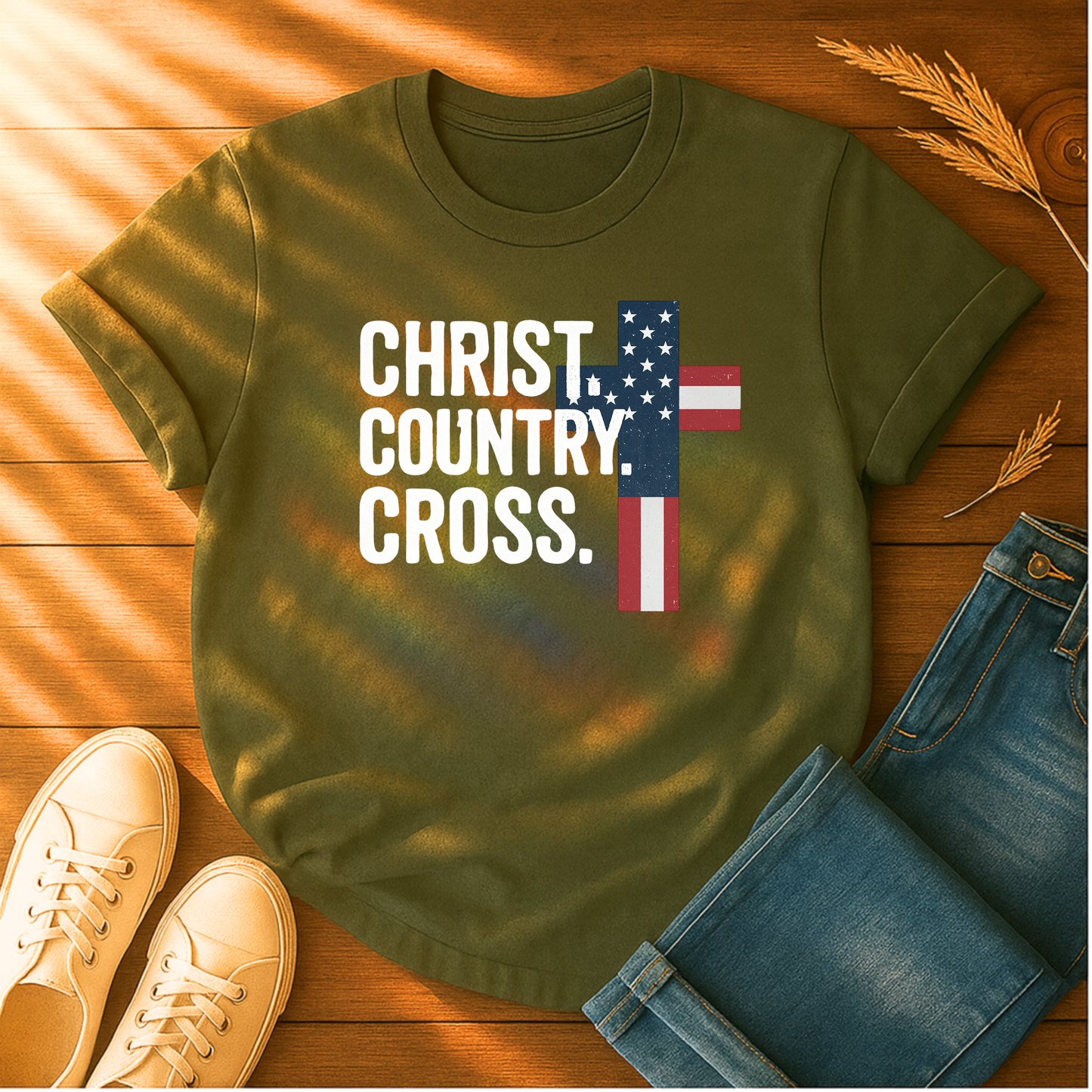 Christ. Country. Cross T-Shirt