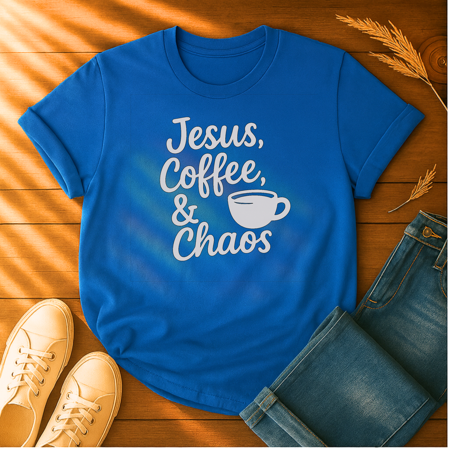 Jesus, Coffee & Chaos T-Shirt