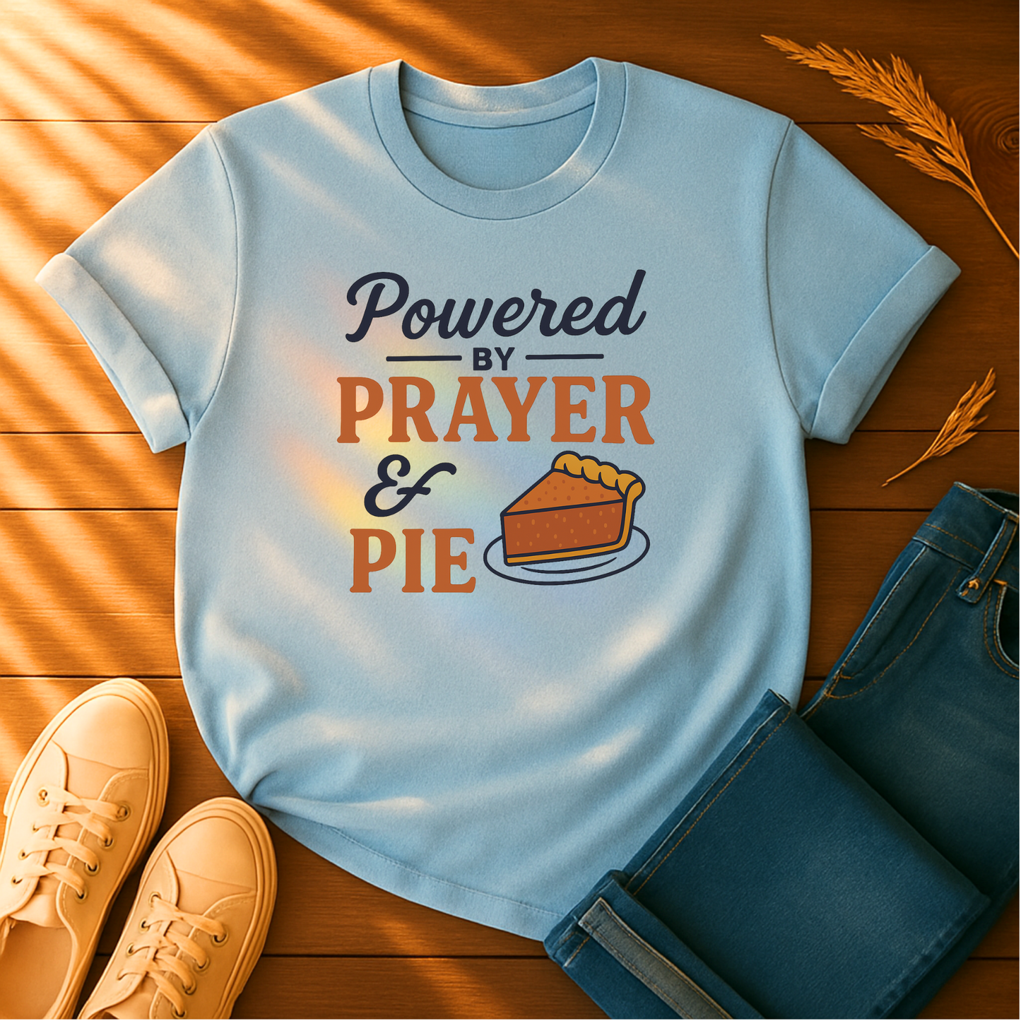 Powered by Prayer & Pie T-Shirt