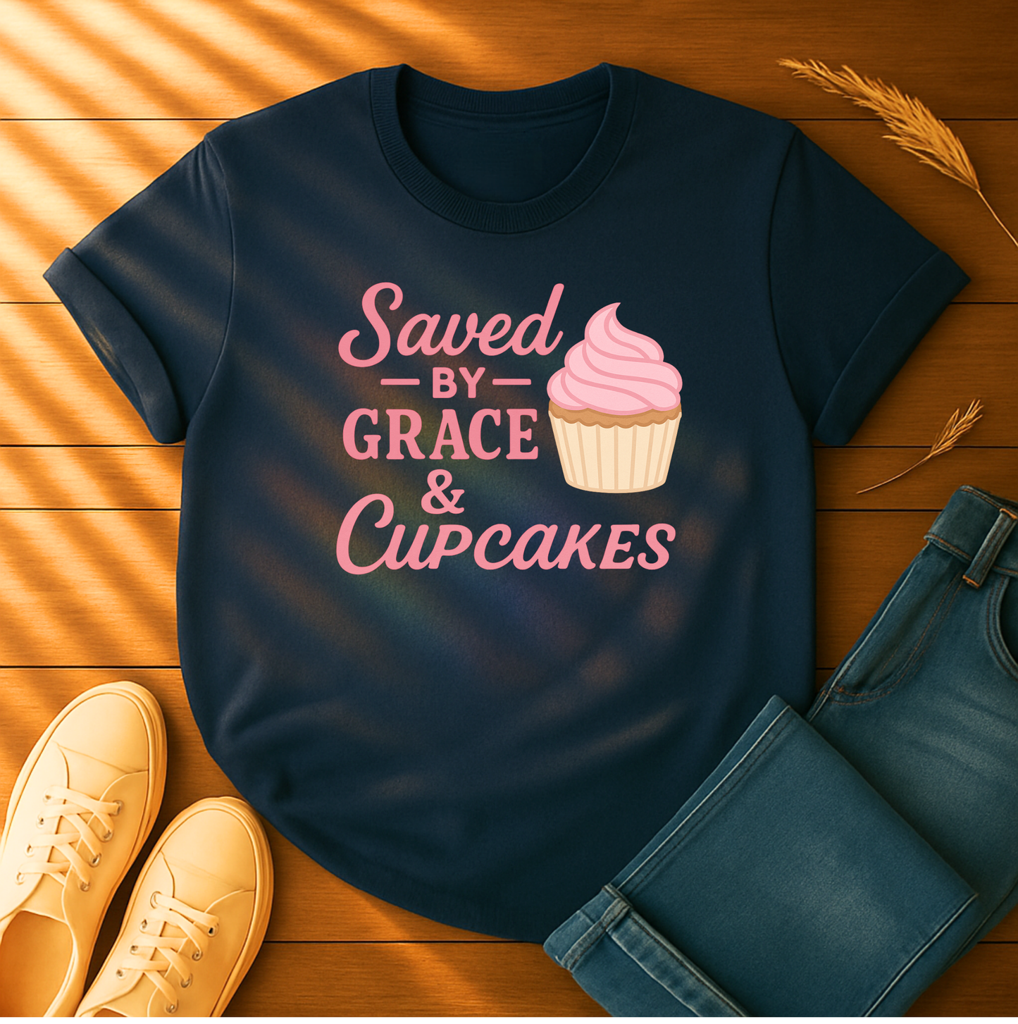 Saved by Grace & Cupcakes T-Shirt