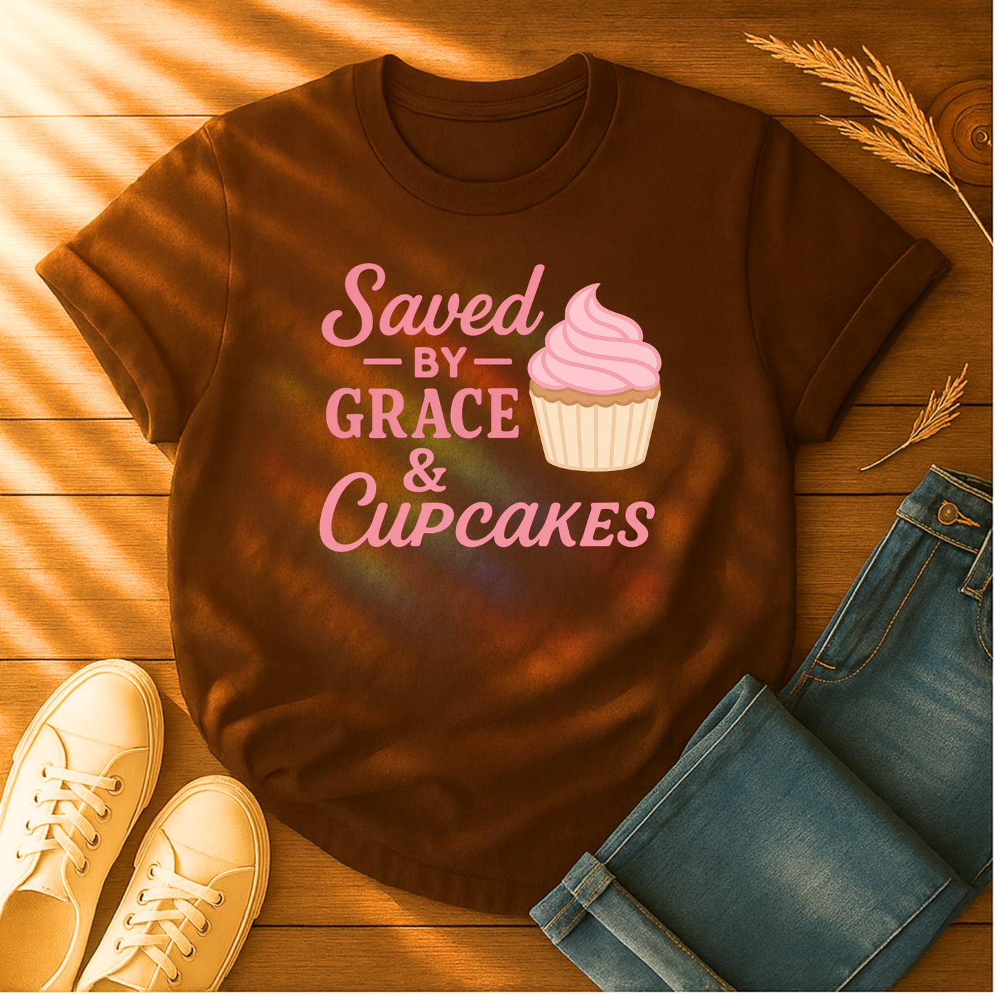Saved by Grace & Cupcakes T-Shirt