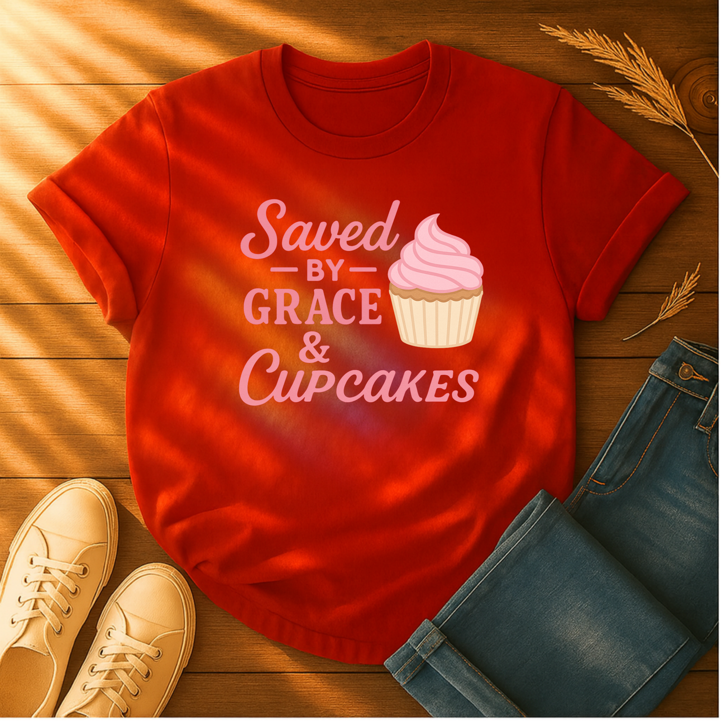 Saved by Grace & Cupcakes T-Shirt