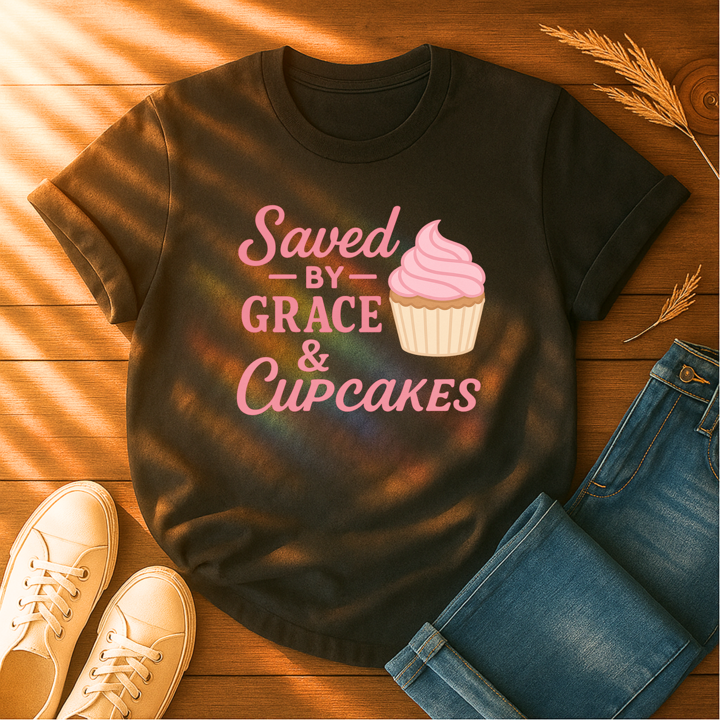 Saved by Grace & Cupcakes T-Shirt