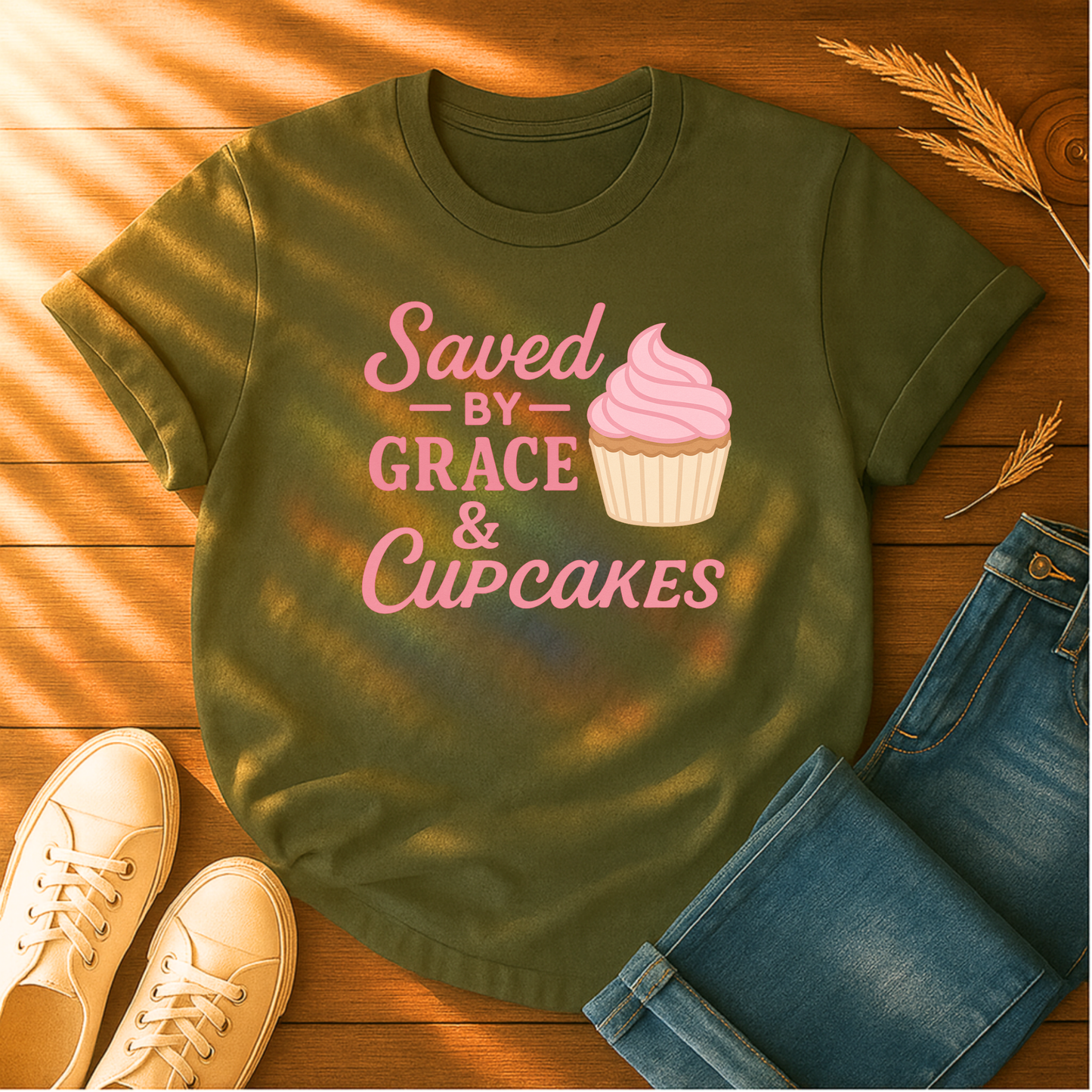 Saved by Grace & Cupcakes T-Shirt
