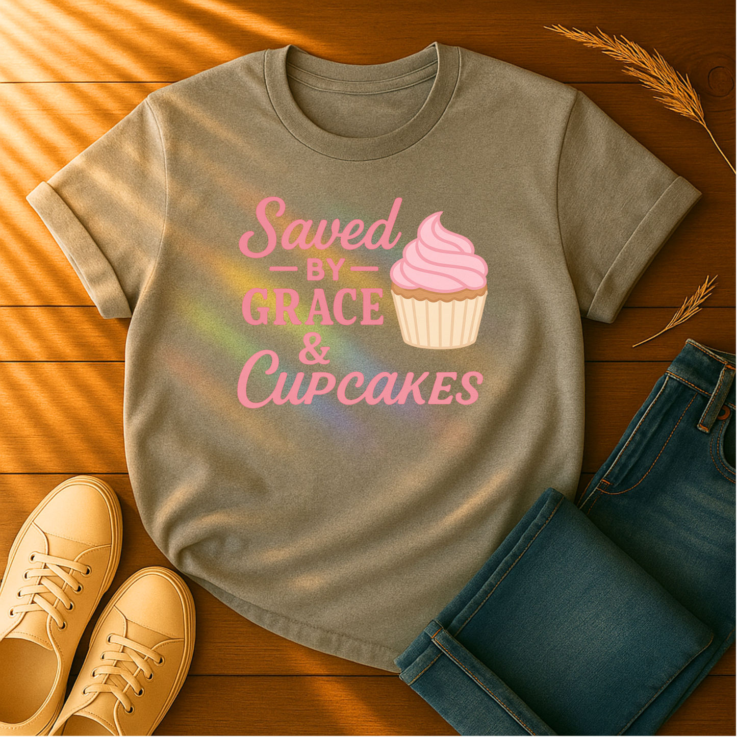 Saved by Grace & Cupcakes T-Shirt