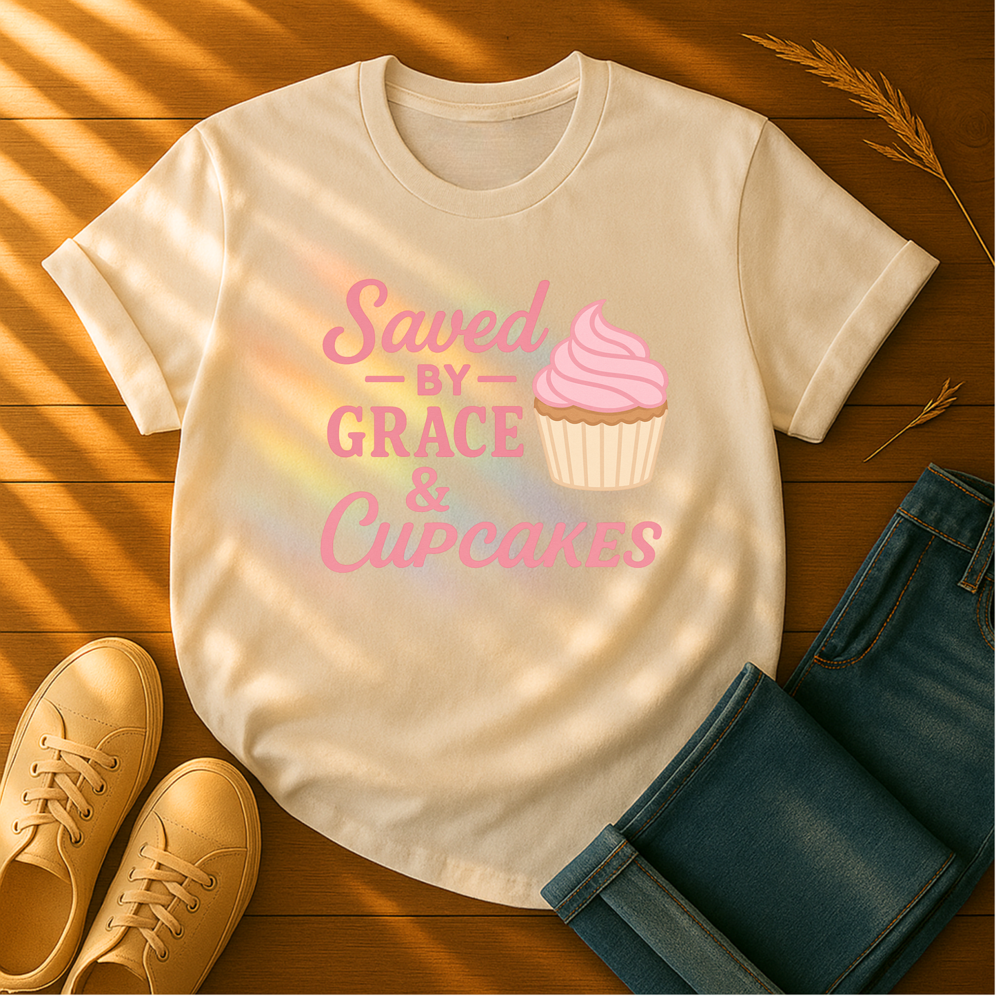 Saved by Grace & Cupcakes T-Shirt