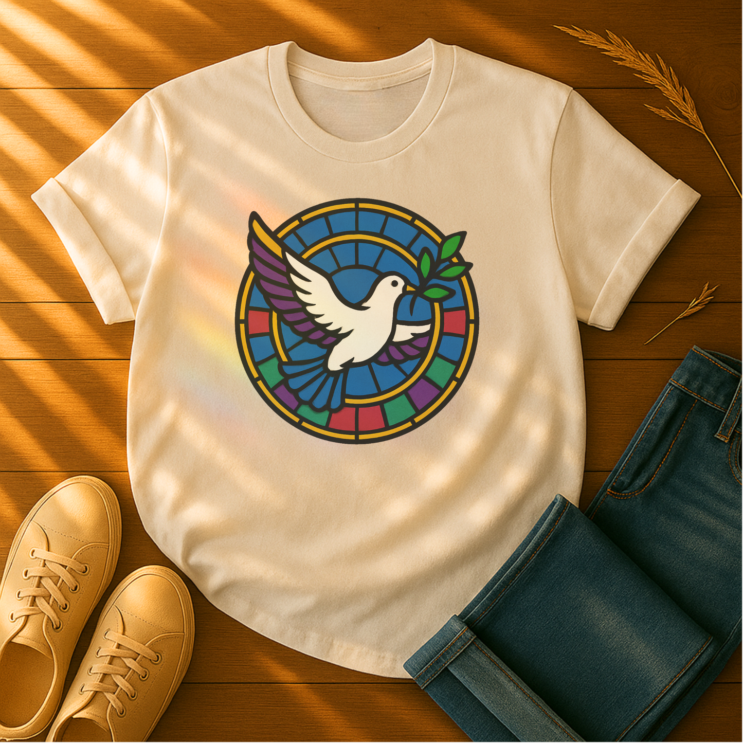 Stained Glass Dove T-Shirt