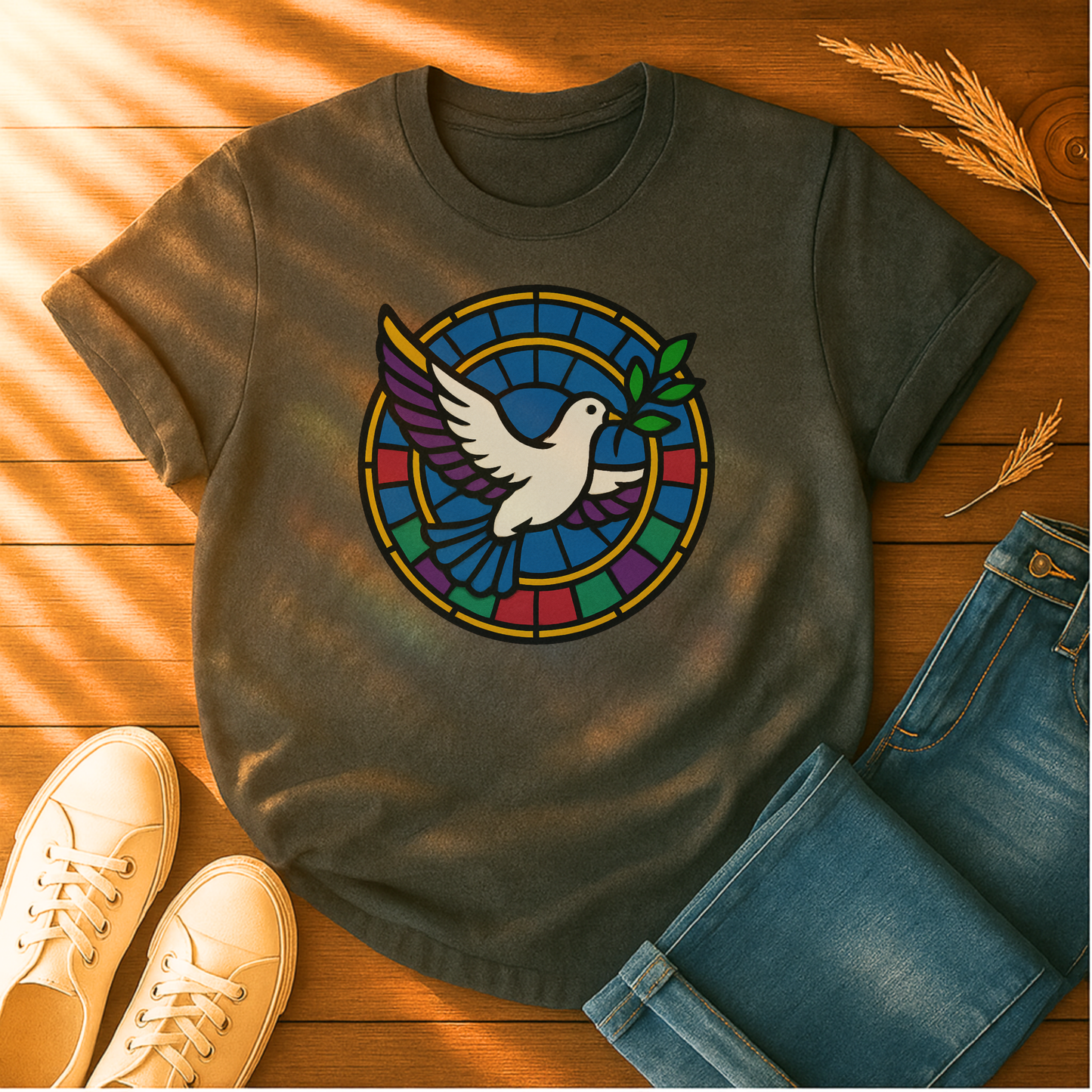 Stained Glass Dove T-Shirt