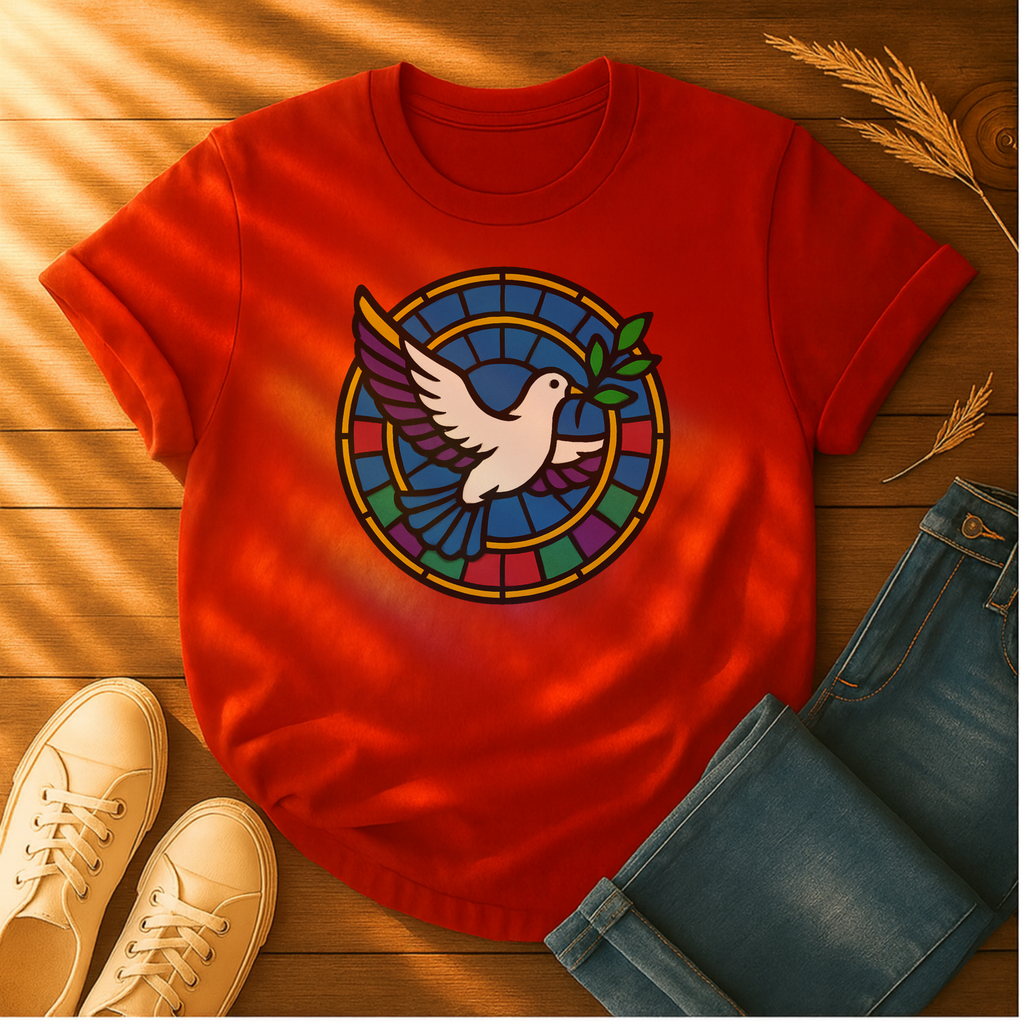 Stained Glass Dove T-Shirt