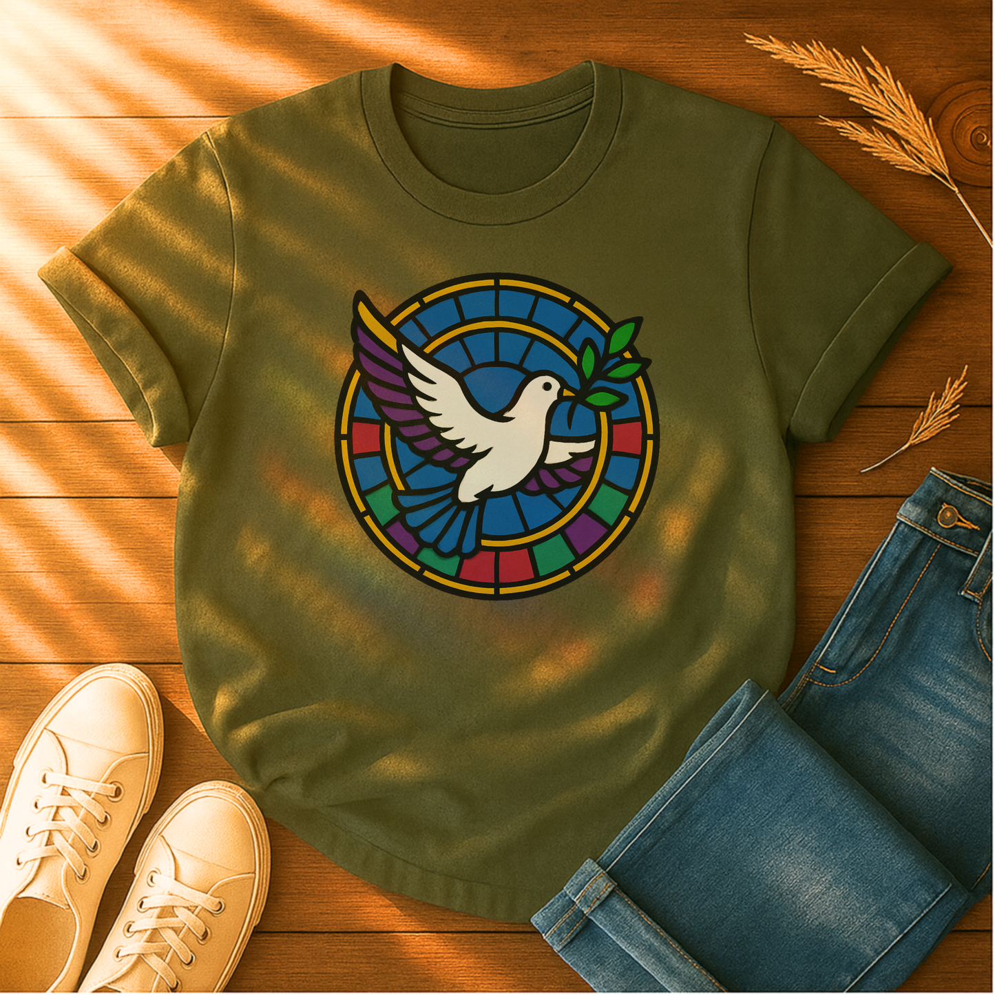 Stained Glass Dove T-Shirt
