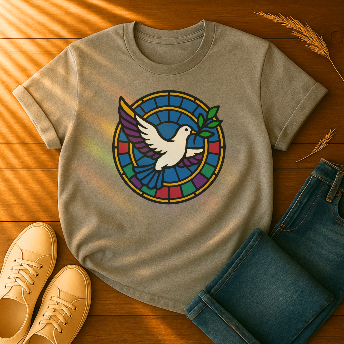 Stained Glass Dove T-Shirt
