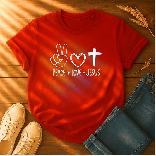 Peace, Love, Jesus T-Shirt