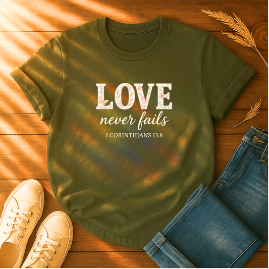 Love Never Fails T-Shirt