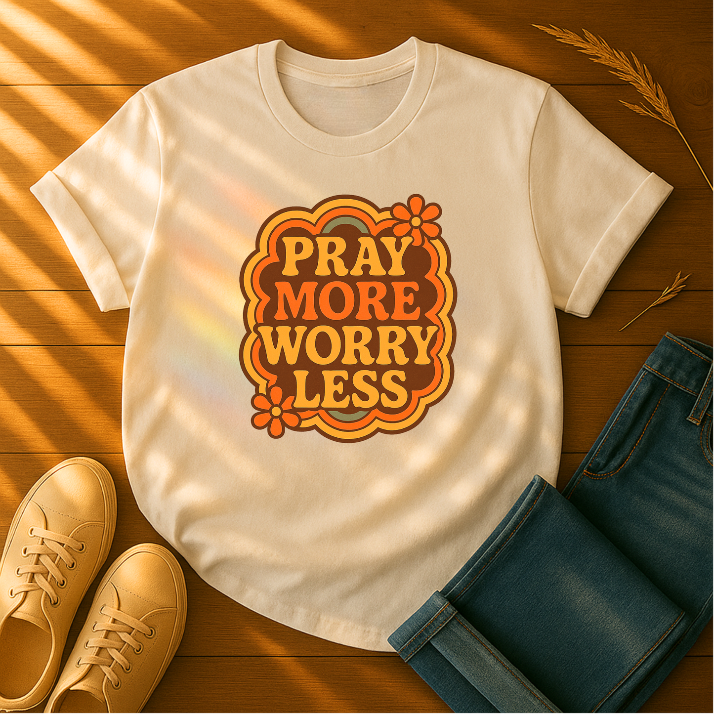 Pray More, Worry Less T-Shirt