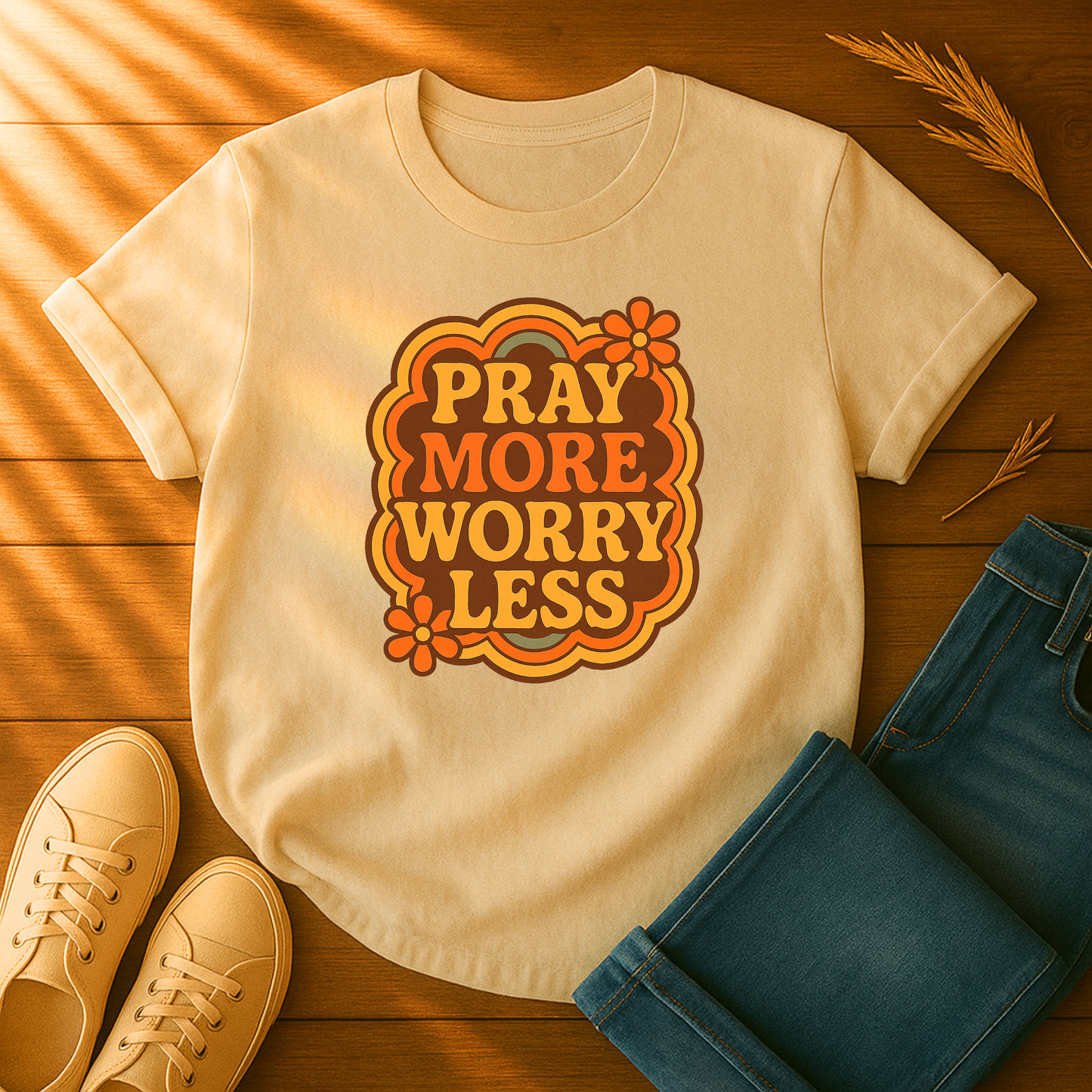 Pray More, Worry Less T-Shirt