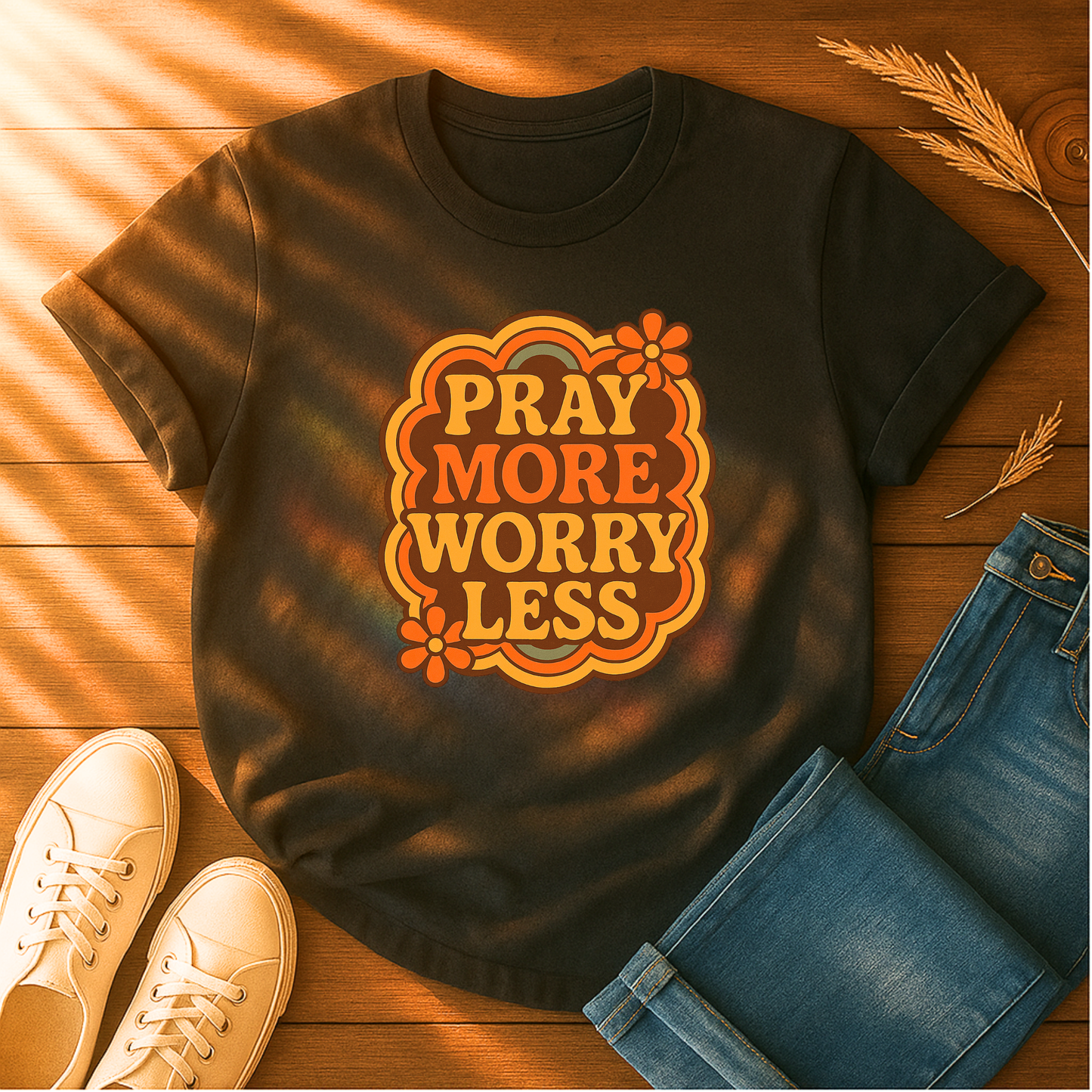 Pray More, Worry Less T-Shirt