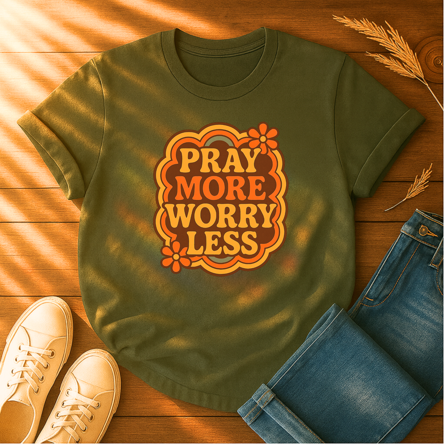 Pray More, Worry Less T-Shirt