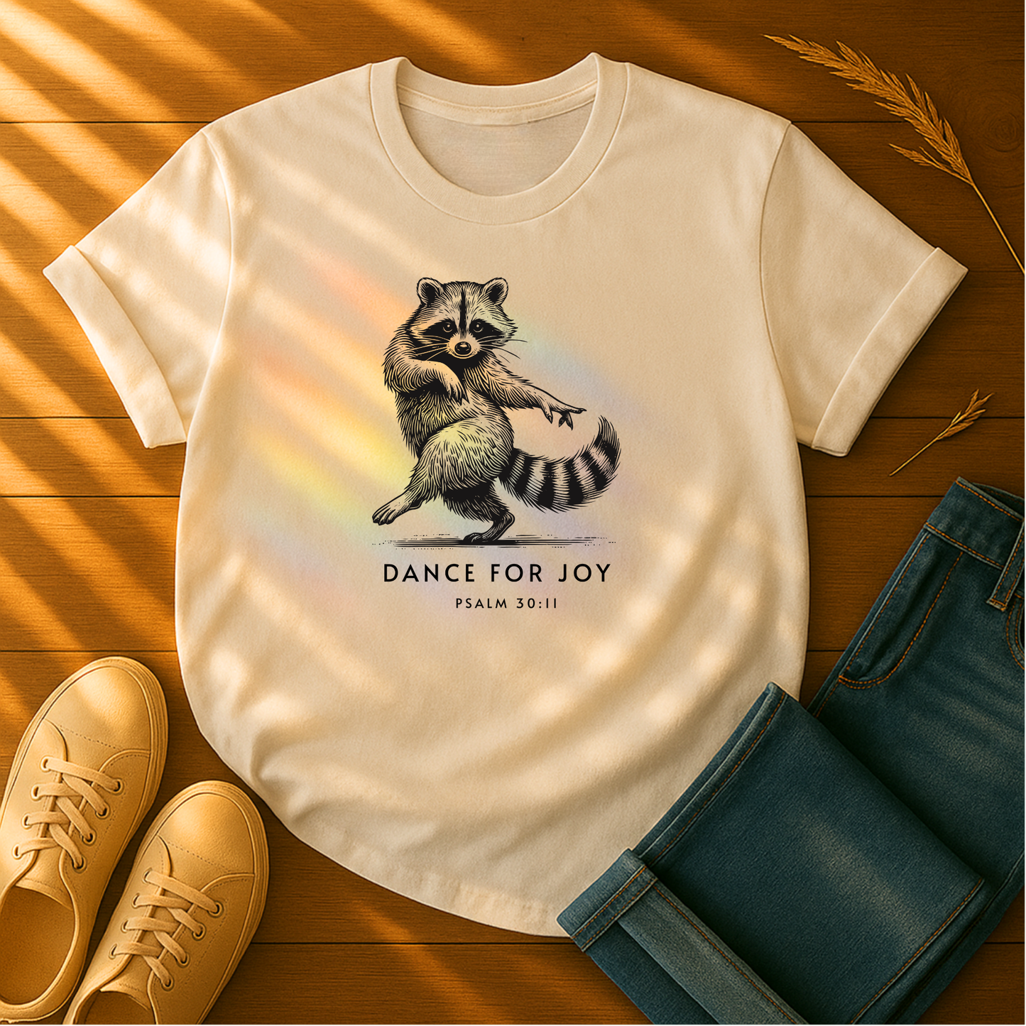 Raccoon Dance for Joy T-Shirt