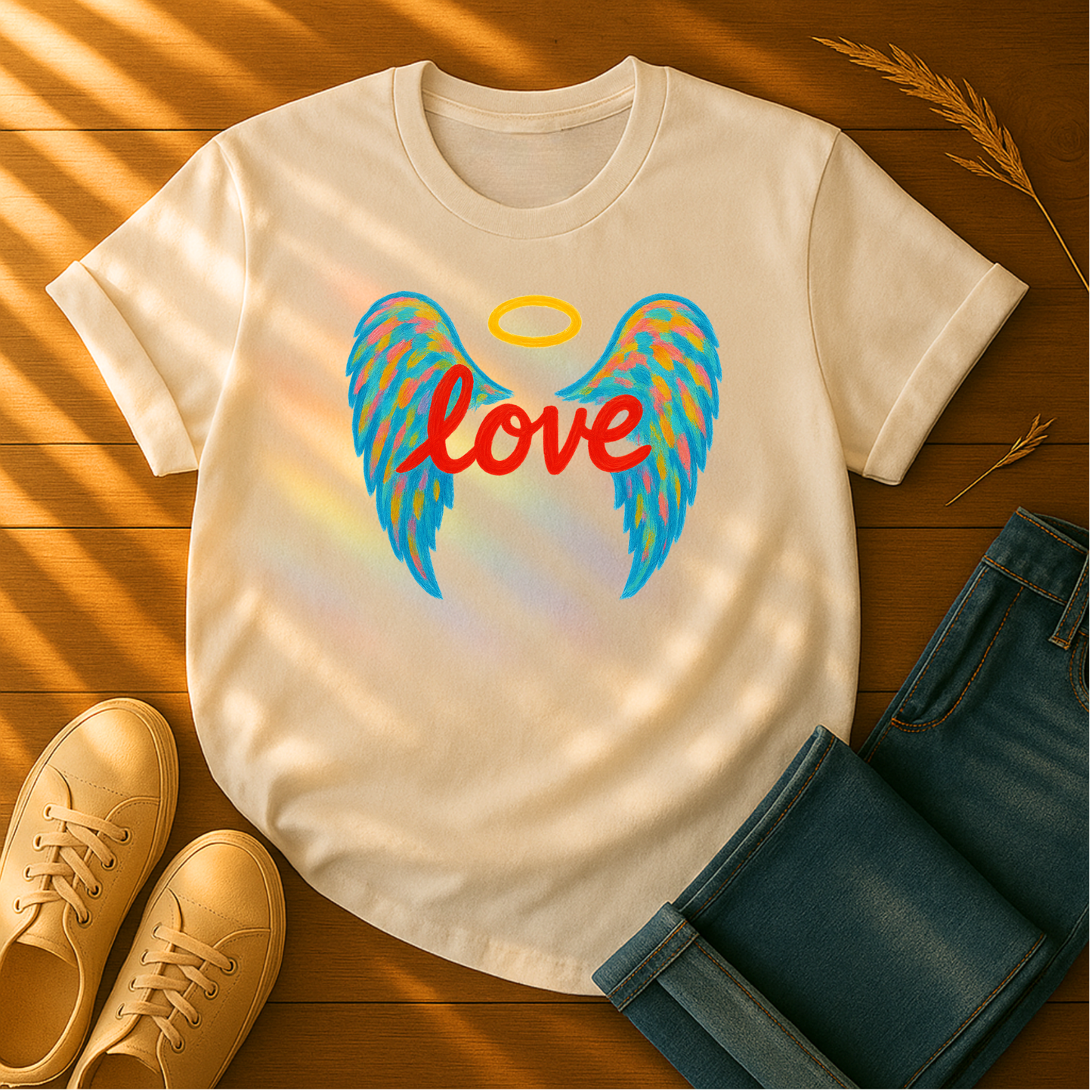 Love with Colorful Wings T-Shirt