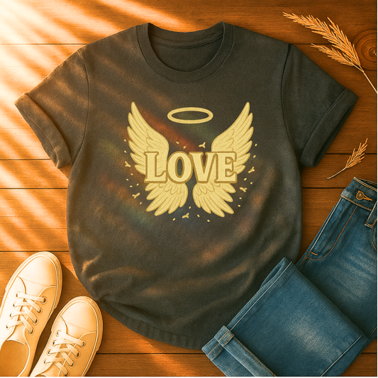 Gold Love with Wings T-Shirt