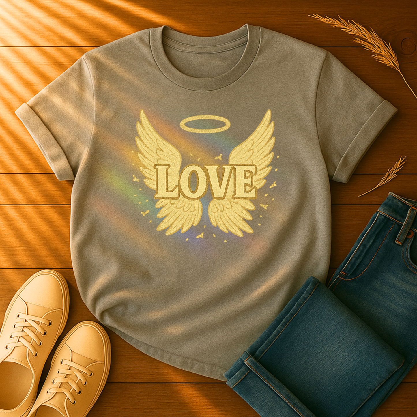 Gold Love with Wings T-Shirt