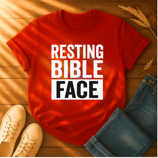 Resting Bible Face T-Shirt